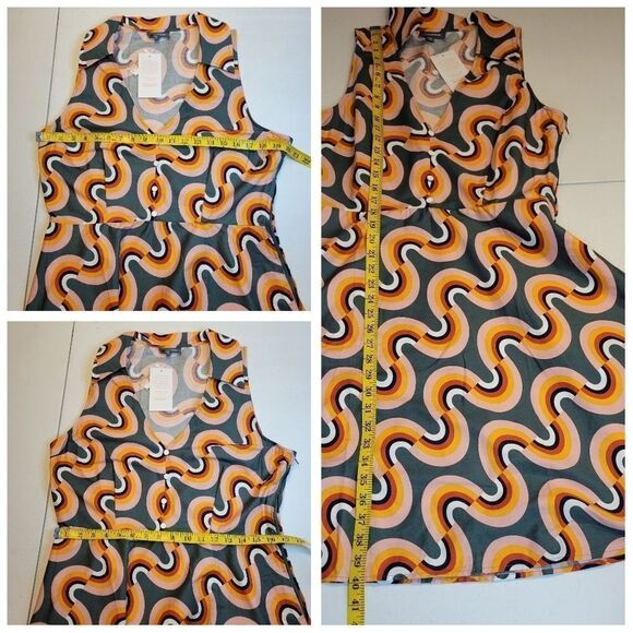 Mod Cloth Mod Well Rainbow Retro Inspired Cotton Dress Women's Plus Size 14 - Picture 8 of 14